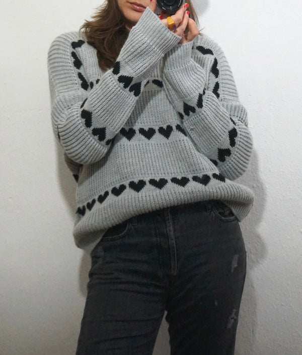 Strick Pulli Herzen