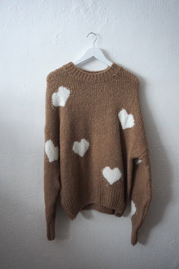 Cozy knit hearts