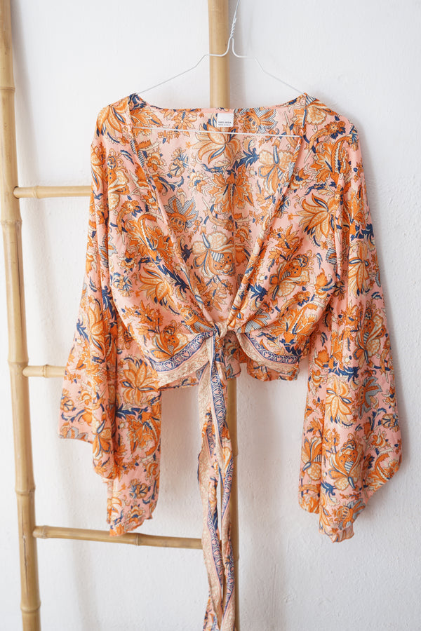 Boho Blouse trumpet sleeve