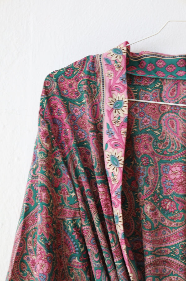 Kimono with silk