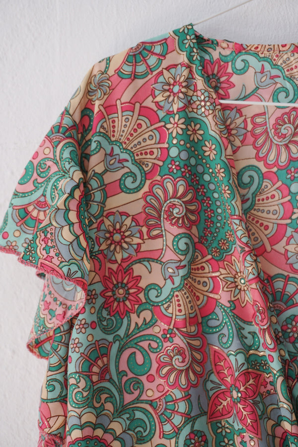 Blouse with silk