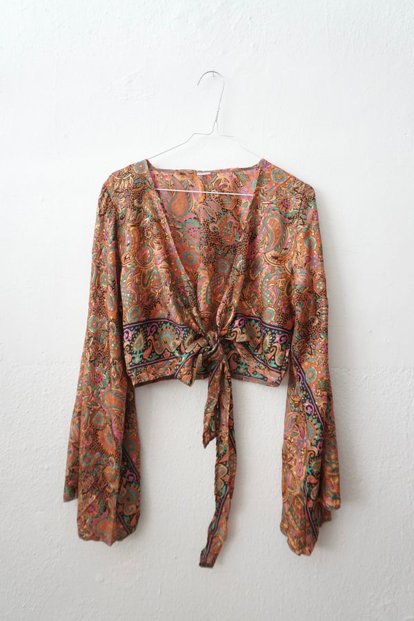 Boho Blouse trumpet sleeve
