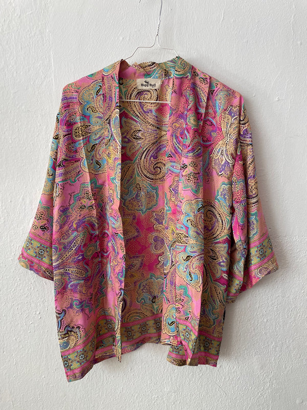 Kimono with silk