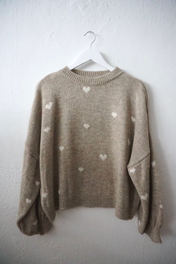 knitted sweater hearts