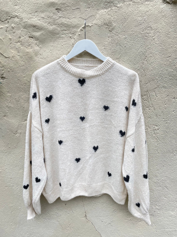 knitted sweater hearts