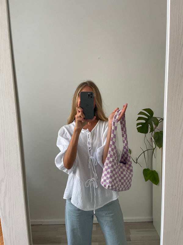 Tie blouse