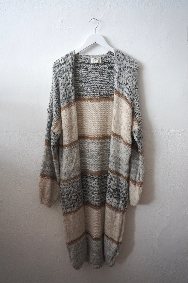 Cozy knit cardigan long