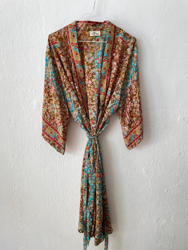 Kimono with silk