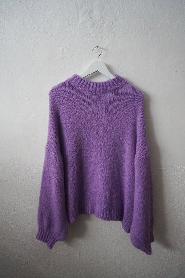 Cozy knit purple