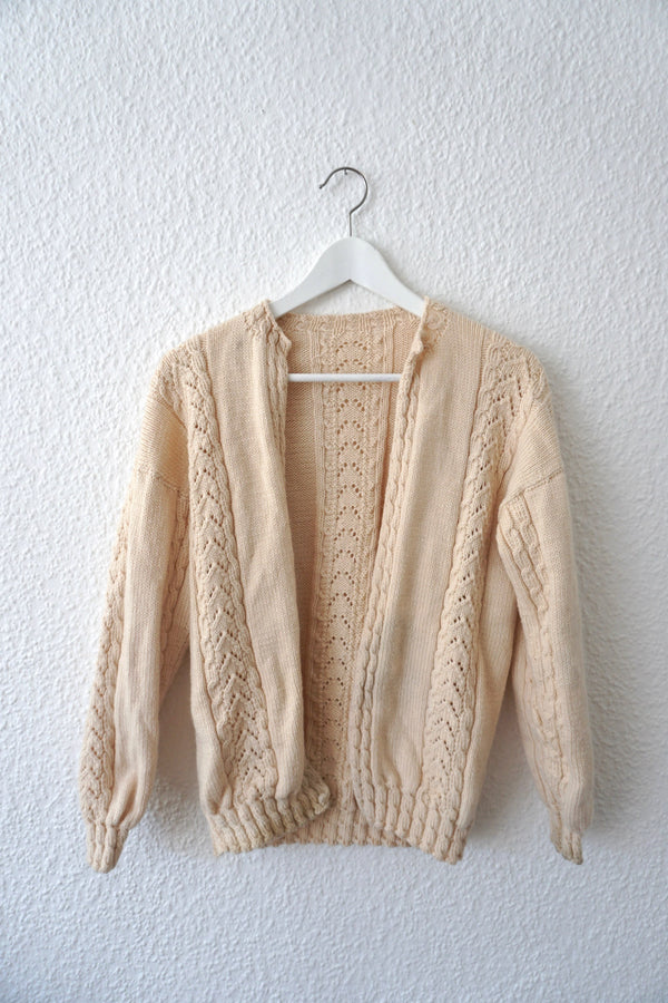 crochet jacket creme handmade
