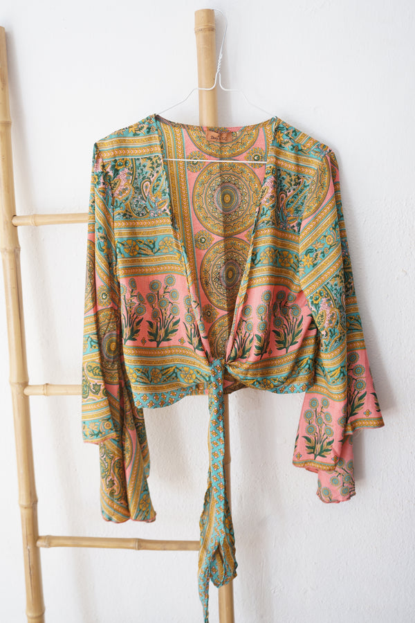 Boho Blouse trumpet sleeve