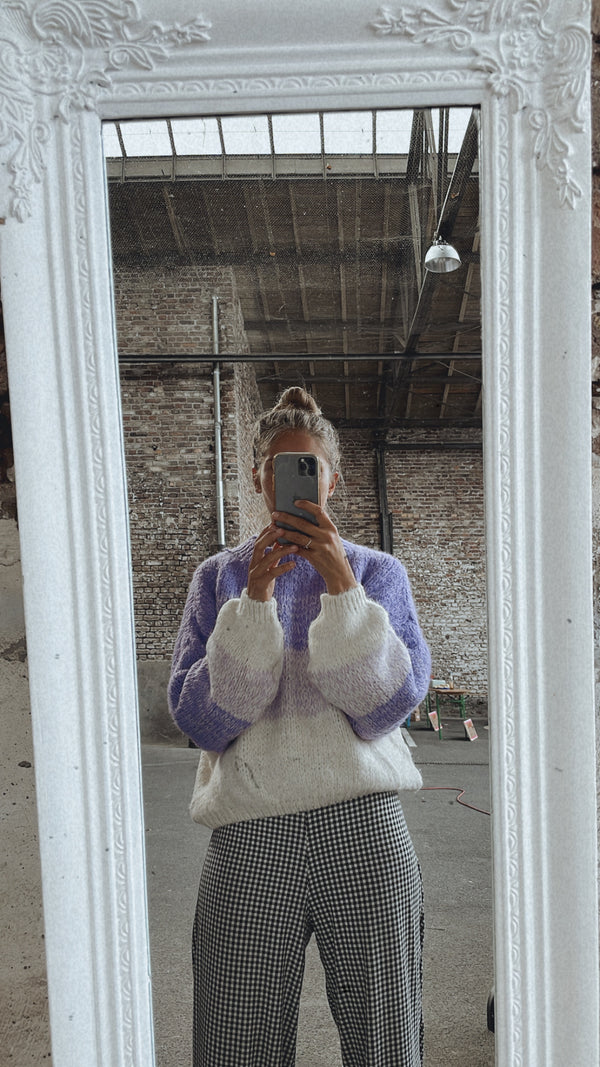 cozy knit purple