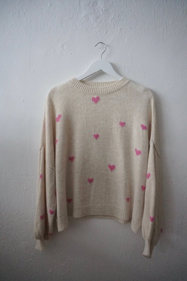 knitted sweater hearts