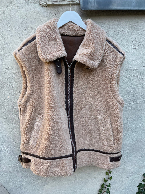 Teddy vest oversized