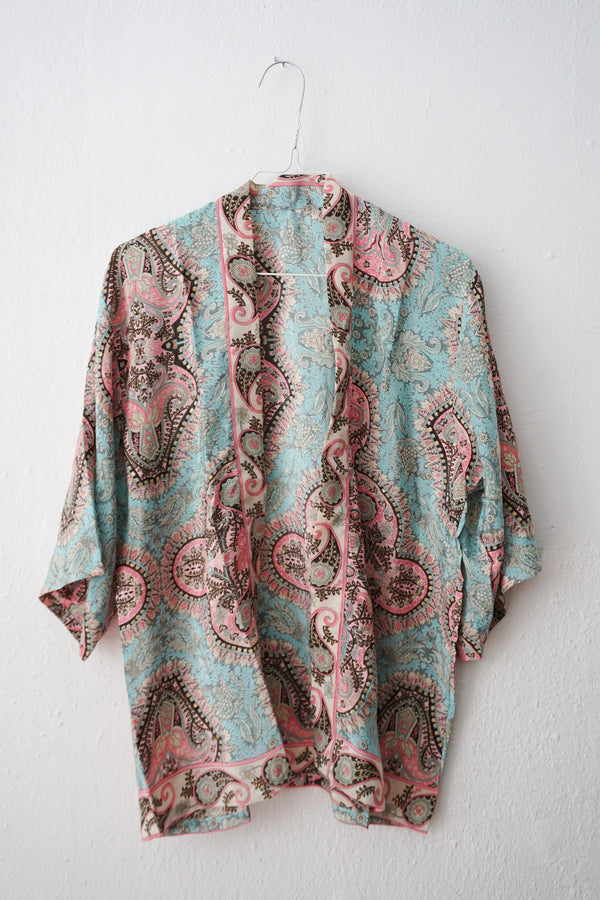 Kimono with silk