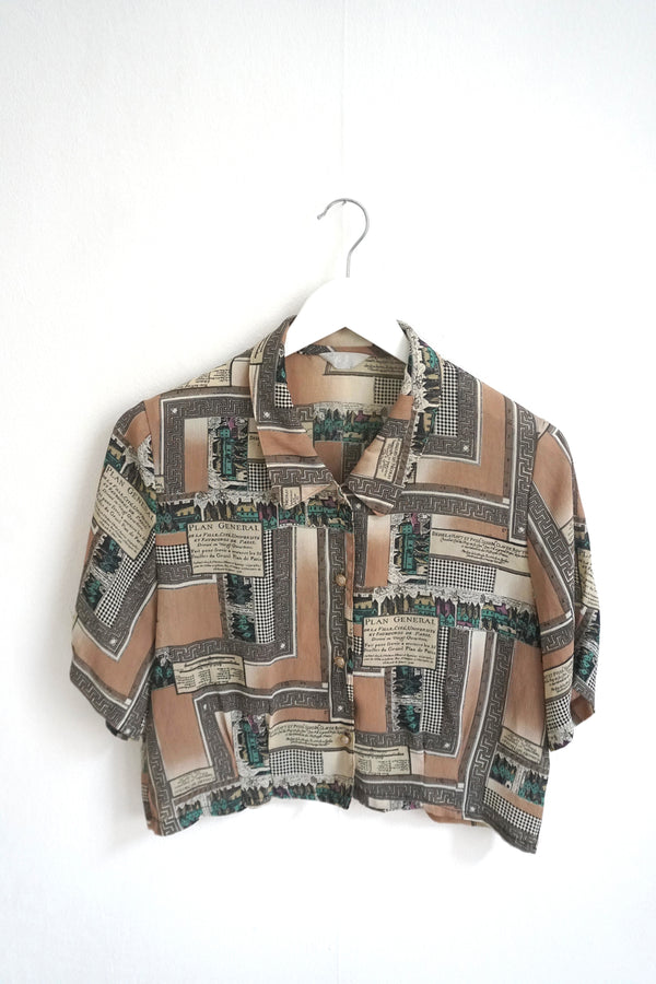 Cropped vintage blouse