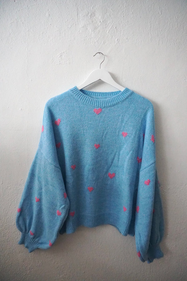 knitted sweater hearts
