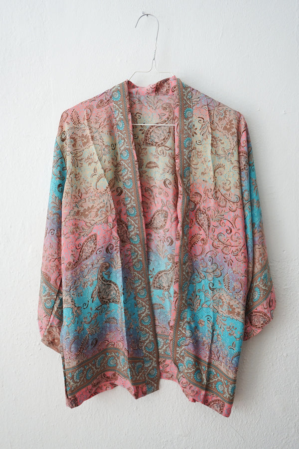Kimono with silk