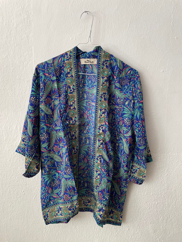 Kimono with silk