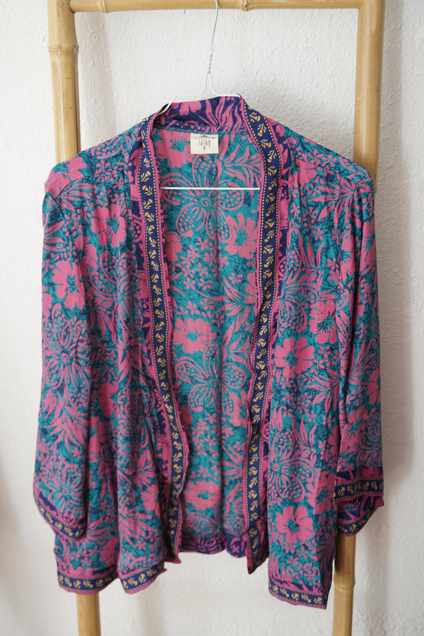Kimono with silk