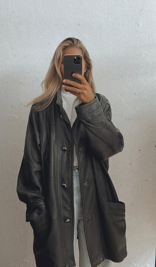 Leather coat