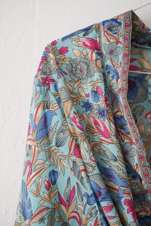 Kimono with silk