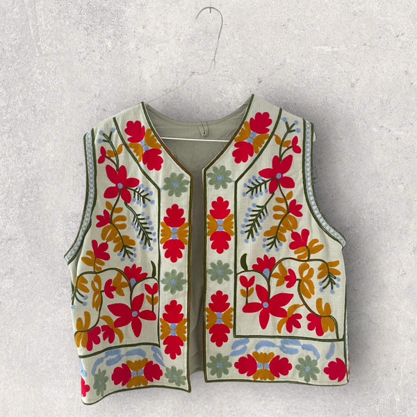 Vest with embroidery
