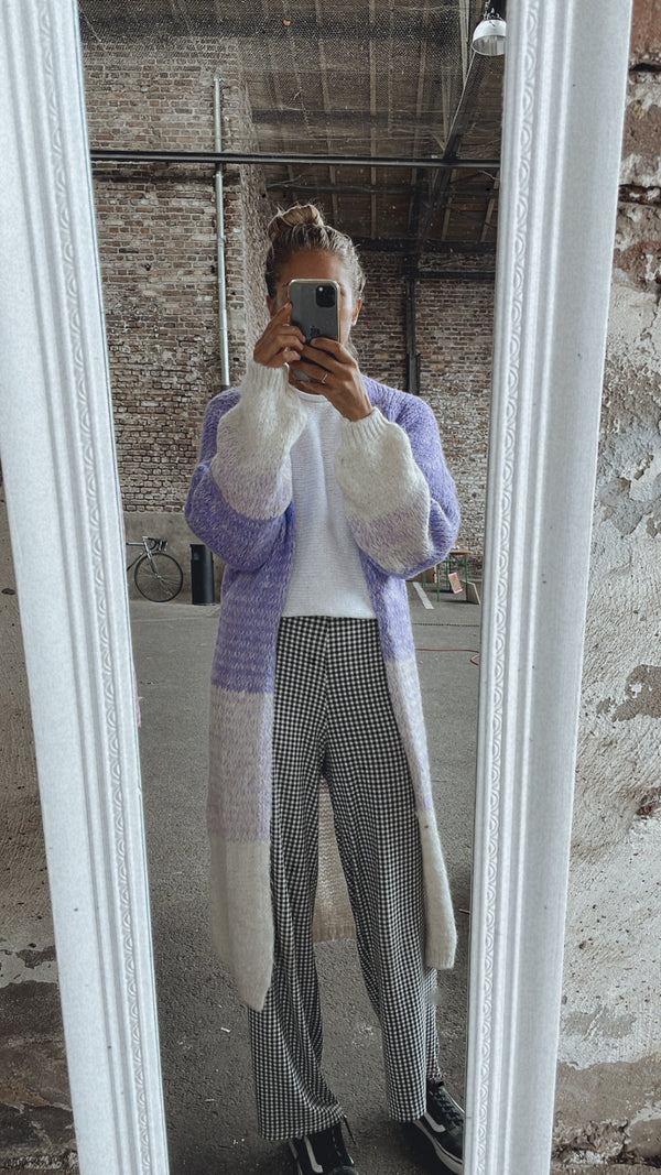 Cozy jacket purple long