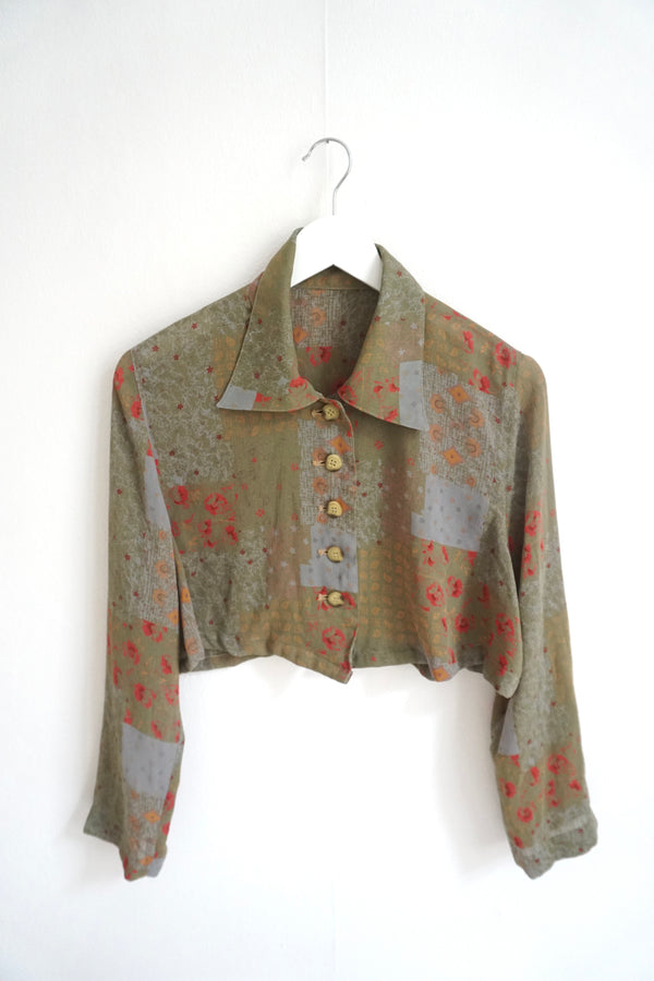 Cropped vintage blouse