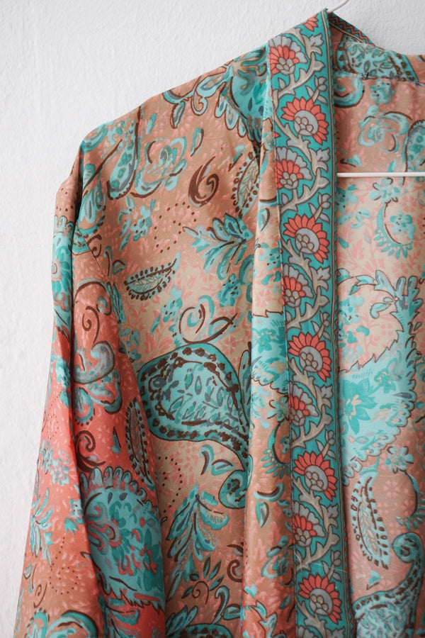 Kimono with silk