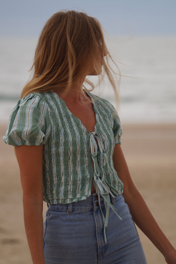 Tie Blouse stripes